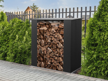 Wiata na drewno kominkowe drewutnia antracyt 167x150x75 do montażu