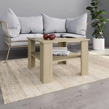 Stolik kawowy, dąb sonoma, 60x60x42 cm, płyta wiórowa