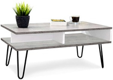 Stolik kawowy Trebia II Nowoczesny Ława loft BIAŁY ALASKA BETON ST6HR