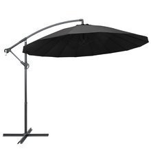 Parasol ogrodowy, wiszący, antracytowy, 3 m, słupek aluminiowy
