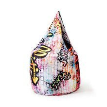 Wygodna pufa worek XL grafiti wys. 110 cm x szer. 80 cm x dł. 80 cm