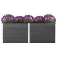 Podwyższona donica ogrodowa, 250 x 50 x 91 cm, WPC, szara