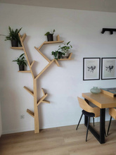 Designerski Regał-półka na Książki w Kształcie drzewa – Naturalne Drewno