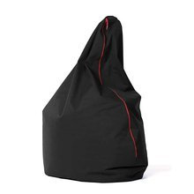 PUFA BAG w kolorze czarnym z czerwonym zamkiem szer. 100cm X wys. 110cm X gł.110cm