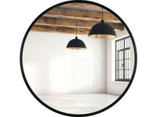 Lustro Okrągłe czarne LOFT 60 CM