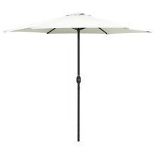 Parasol ogrodowy na słupku aluminiowym, 270x246 cm, biały