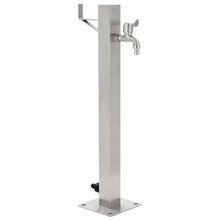   Kran ogrodowy na słupku, stal nierdzewna, kwadratowy, 65 cm