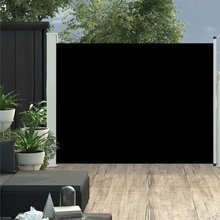   Wysuwana markiza boczna na taras, 140 x 500 cm, czarna