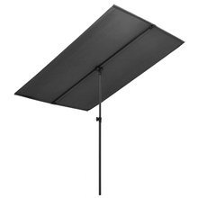 Parasol ogrodowy na słupku aluminiowym, 180x130 cm, antracytowy