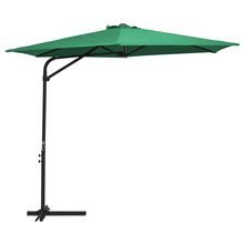 Parasol ogrodowy na stalowym słupku, 300 cm, zielony
