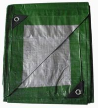 Plandeka 130 g/m2 zielono-srebrna 4m x 5m mrozoodporna