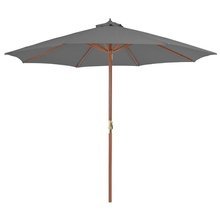   Parasol ogrodowy na drewnianym słupku, 300 cm, antracytowy