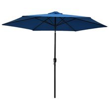   Parasol ogrodowy na metalowym słupku, 300 cm, lazurowy