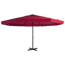   Parasol ogrodowy na słupku aluminiowym, 500 cm, bordowy