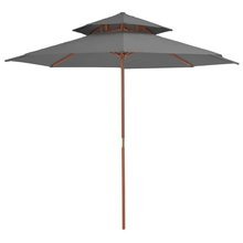   Parasol ogrodowy z podwójnym daszkiem, 270 cm, antracytowy