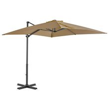   Parasol wiszący z aluminiowym słupkiem, 250x250 cm, taupe