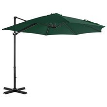   Parasol wiszący z aluminiowym słupkiem, 300 cm, zielony