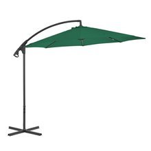   Parasol wiszący ze stalowym słupkiem, 300 cm, zielony