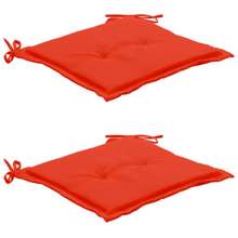   Poduszki na krzesło ogrodowe, 2 szt., czerwone, 50x50x3 cm