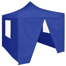   Profesjonalny, składany namiot imprezowy, 4 ściany, 2x2 m, stal