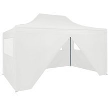   Rozkładany namiot imprezowy z 4 ściankami, 3 x 4,5 m, biały