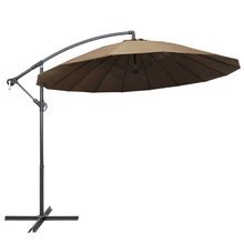   Wiszący parasol ogrodowy, taupe, 3 m, słupek aluminiowy