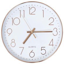   Zegar ścienny, 30 cm, różowe złoto
