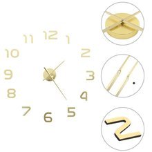   Zegar ścienny 3D, nowoczesny design, 100 cm, XXL, złoty