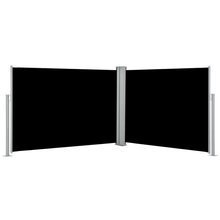   Zwijana markiza boczna, czarna, 100 x 1000 cm